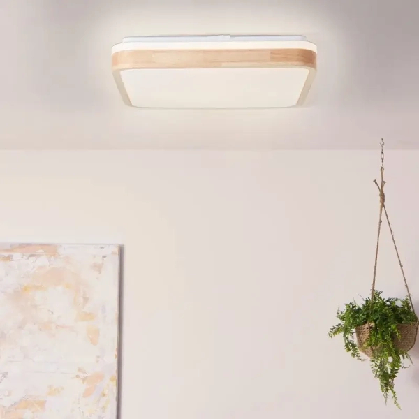 Plafon do salonu Tumeo G99791/75 LED 24W 3000K drewniany biały