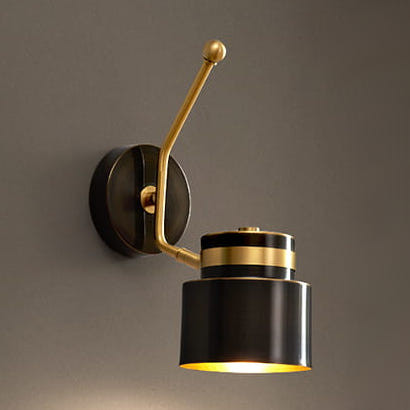 Loftowa LAMPA ścienna CGVIEN1 COPEL metalowa OPRAWA kinkiet czarny mosiądz
