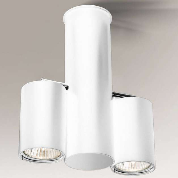 LAMPA sufitowa SHIMA 7208 Shilo metalowa OPRAWA reflektorowa tuba biała