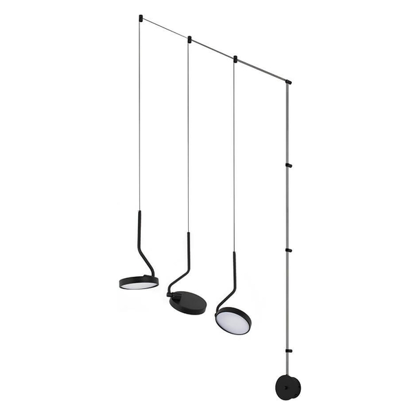 Wisząca lampa ledowa Flat MSE010100385 Moosee 30W 3000K metalowa czarna