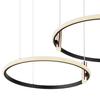 Nowoczesna LAMPA wisząca COCO 67300H Globo metalowe pierścienie LED 55W 2700K - 6000K zwis złoty