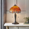 Lampa stojąca Dragonfly 64092 Interiors Tiffany na komodę kolorowa czarna