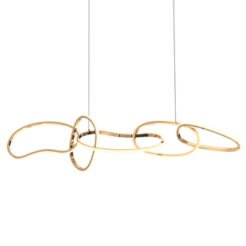 Wisząca lampa LED Cholet MD7361-5A-EGT Zumaline 56W 3000K nad stół złota