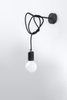 Kinkiet LAMPA ścienna SL.0373 industrialna OPRAWKA na żarówkę bulb loft czarna