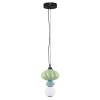 Szklana lampa wisząca CASURNO LE45220 LED 8W 3000K zielona niebieska