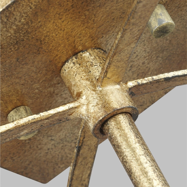 Metalowa lampa sufitowa QN-THAYER-SF-ADB candles antyk złota