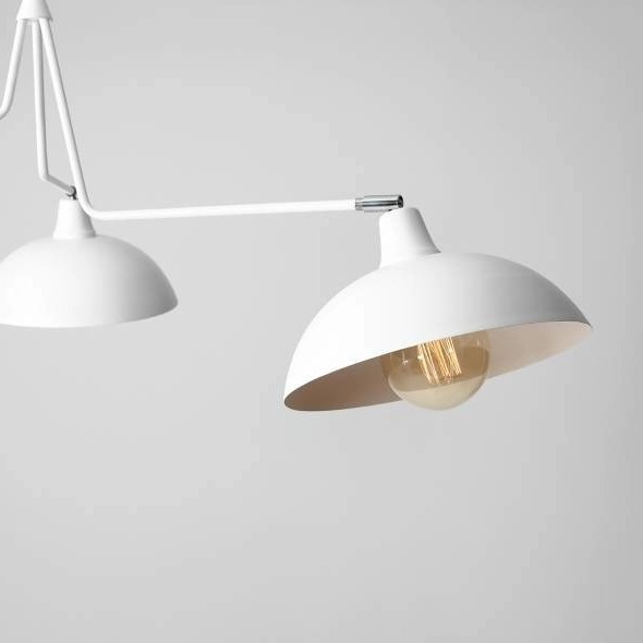 Nowoczesna lampa sufitowa ESPACE 1036E Aldex regulowane wysięgniki białe