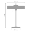 Lampa na komodę Artdeco MT8872 white Step okrągła do sypialni biała złota