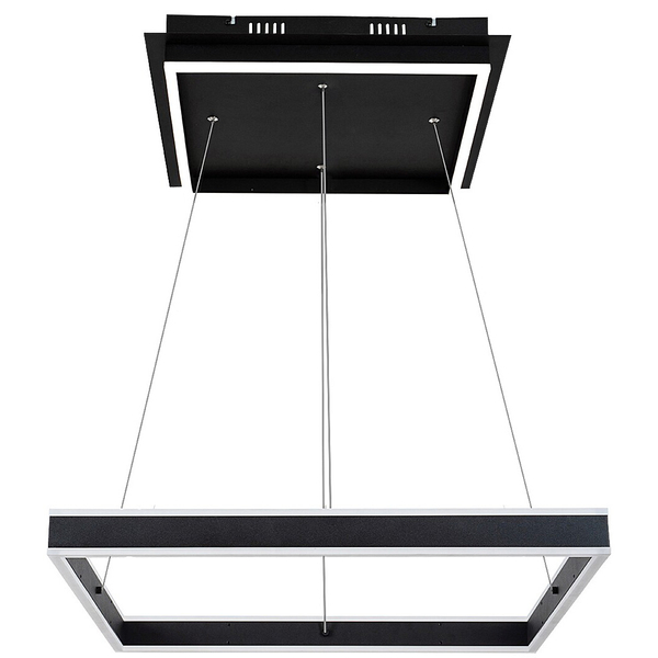 Czarna lampa wisząca Quadro 3085 ledowy ring 60W 4000K zwis nad stół