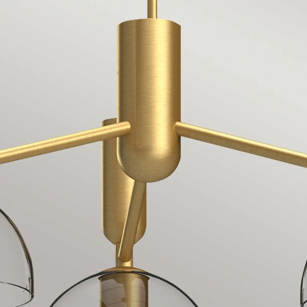 Modernistyczna wisząca lampa Jude ALM-JUDE3-GD-CL szklana złota