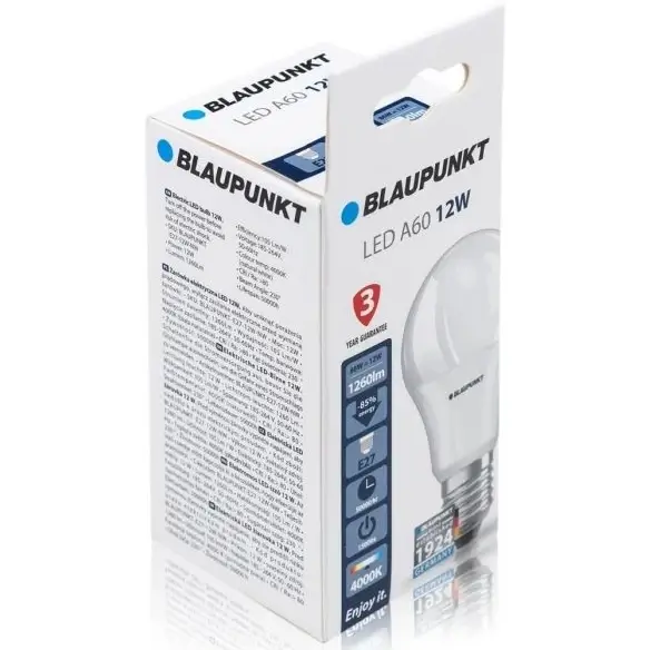 Zestaw żarówek 4 szt Blaupunkt E27-12W-NW-4 LED 12W 4000K