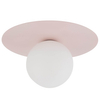 Lampa nasufitowa Pixi 10228 do gabinetu kula bubble dysk plate różowa biała