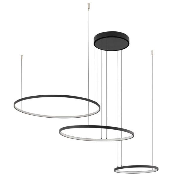 Lampa wisząca do salonu ring Circolo 10817 Nowodvorski LED 45W 3000K czarna