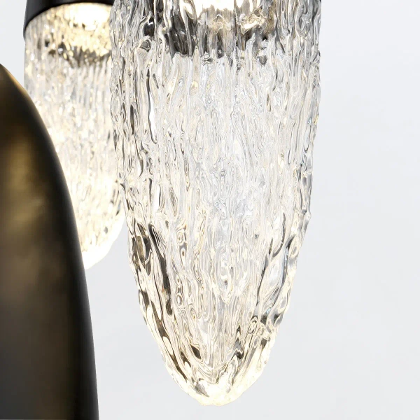 Salonowa lampa wisząca Ecrou QN-ECROU-1P-BK LED 10W 3000K szklana czarny