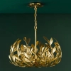 Łańcuchowa lampa wisząca Ercilia ERC0535 liście gałęzie złote