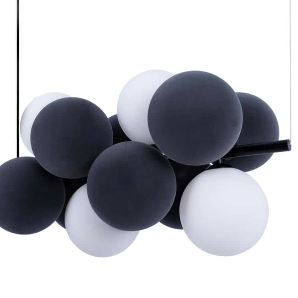 Lampa kulista wiesząca Vino ABR-GRAPPA-H-S Abruzzo balls czarne białe