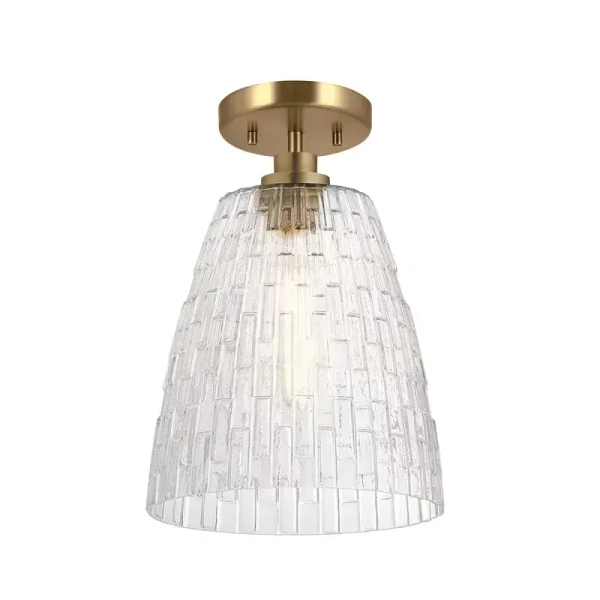 Wisząca lampa fasetowana Windsor mosiadz 1xE27 do jadalni nad stół ELS-WINDSOR-P-PNBR