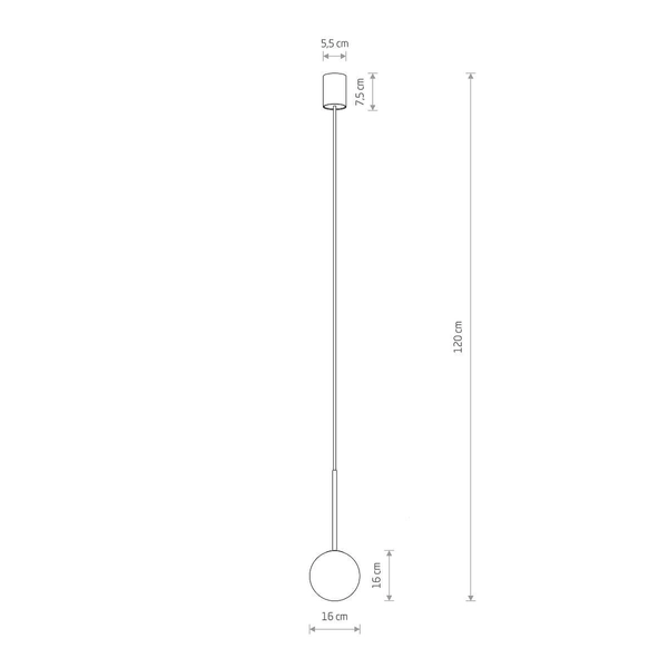 Mimimalistyczna lampa wisząca Karo 10305 czarna złota