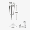 Słupek ogrodowy DIAS 6996601012 IP44 LED 8,4W 2700-6500K wbijany czarny