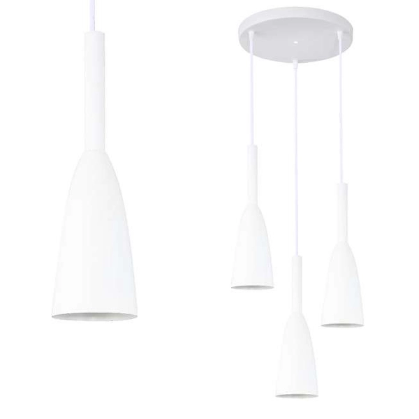 LAMPA wisząca SOLIN LP-181/3P WH Light Prestige metalowa OPRAWA zwis hygge kaskada biała