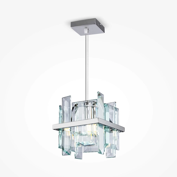 Lampa wisząca Cerezo MOD201PL-01N crystal chrom przezroczysta