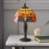 Nocna lampka Dragonfly 64091 Interiors Tiffany ważka witraż czarny kolorowy