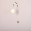 Lampa ścienna sypialniana Una 1116C17 kulisty metal szkło beżowy