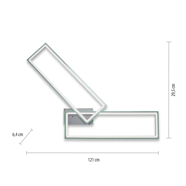 Sufitowa lampa na pilot FELIX srebrna 14635-55 1xLED 45W 2700-5000K RGB zmienna barwa
