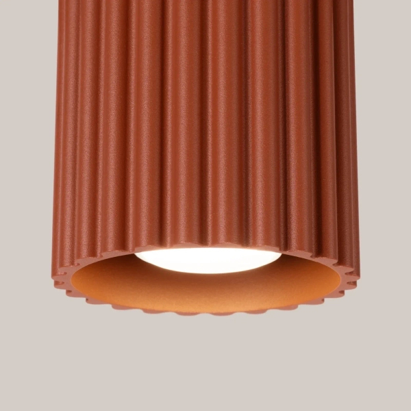 Lampa sufitowa ryflowana AURA ceglana SL.1799 tubka 1xGU10