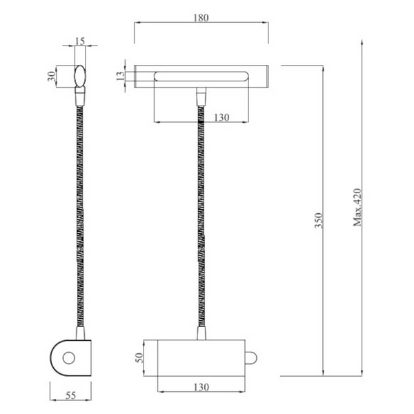 Ścienna lampa do przedpokoju CURTIS 279770107 Trio LED 4W 3000K srebrny