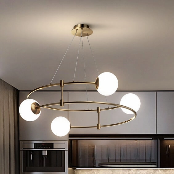 Lampa wisząca Balance MOD317PL-04G kule balls złota