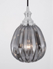 Lampa wisząca BAILEN LE41892 szklana zwis łezka chrom szara outlet