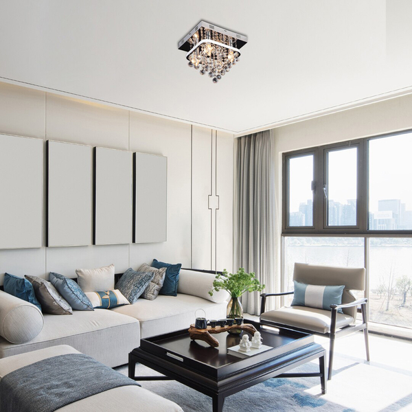 Kwadratowa lampa sufitowa Pallas LED 23W 4000K pokojowa chrom biała
