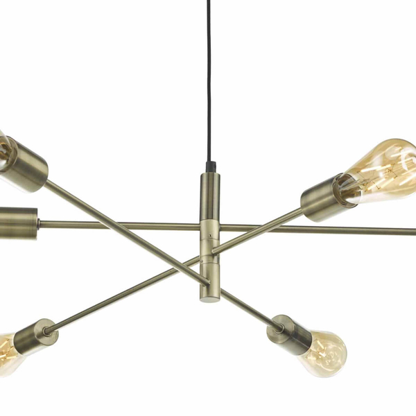 Molekułowa lampa wisząca Alana ALA0675 Dar Lighting sticks mosiądz