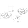 Sufitowa lampa sypialniana Discalgo 609900357 Trio dekoracyjna czarny srebrny