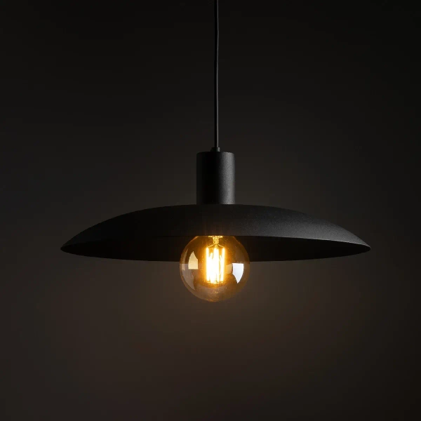 Wisząca lampa na kablu Astra 10712 owalny abażur nad stół czarny