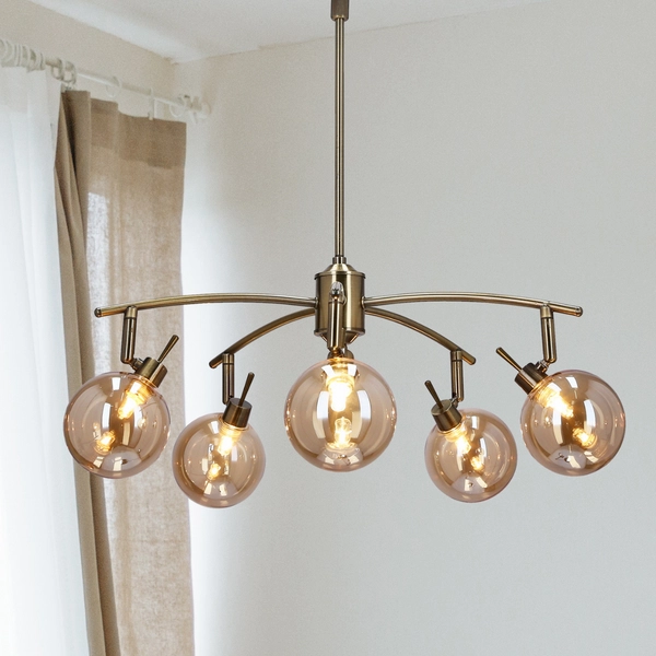 Wisząca lampa Lentini 35-16331 Candellux kule balls patyna bursztynowe