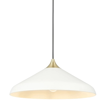 Wisząca lampa nad stół L&-196561 Light& skandynawska biała mosiądz