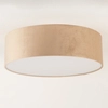 Sypialniana lampa sufitowa Soft 40655 Sigma okrągła welurowa beżowa