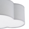 Sufitowa lampa kula Cloud 3144 TK Lighting z tkaniny metalowa biała szara