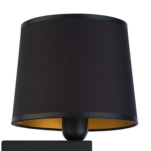 Abażurowa LAMPA ścienna CHILLIN 8197 Nowodvorski klasyczna OPRAWA kinkiet czarny złoty