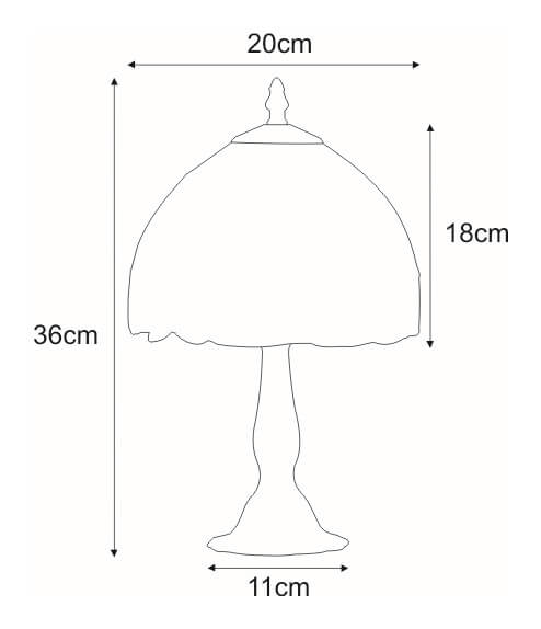 Stojąca lampa Teco K-G08529 do sypialni szkiełka multikolor