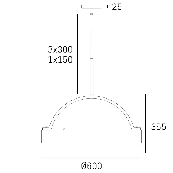 Lampa nad stół Coburg P06753BR Cosmolight wisząca art.deco mosiądz czarny