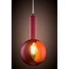 Burgundowa lampa wisząca VITRUM oczko 1xE27 metalowa do jadalni 41636
