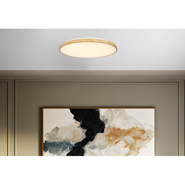 Plafon sufitowy do salonu Tens 16-33949 LED 24W 3000-6000K drewniany