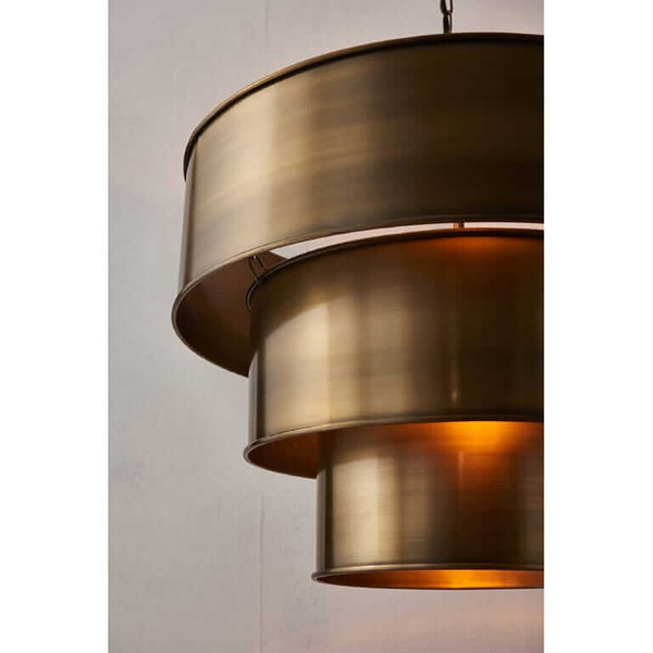 Industrialna lampa Morad 69783 Endon wisząca na łańcuchu mosiądz