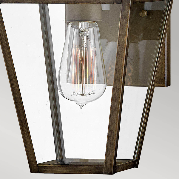 Naścienny lampa tarasowa Palma HK-PALMA-S-BU Hinkley IP44 latarenka brązowa