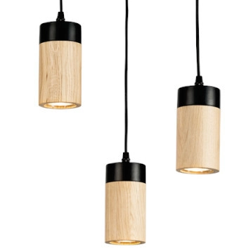 LAMPA wisząca ANNICK 1419304R Britop drewniana OPRAWA tuby ZWIS kaskada