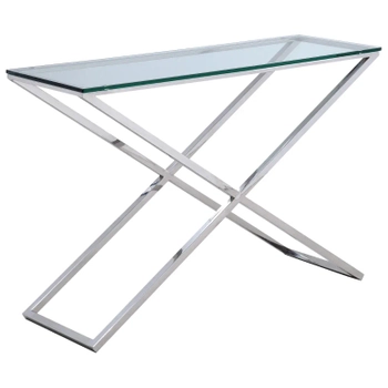 Stojąca konsola Broadway BR-C1243S Cosmolight srebrny przezroczysty