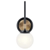 Łazienkowa lampa ścienna Benno KL-BENNO1-BK-CPZ IP44 brąz czarny